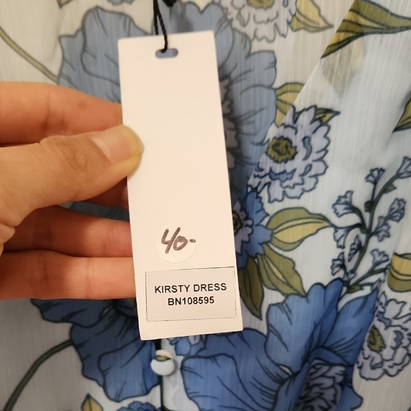 NWT Steve Madden Blue Floral Minidress - Picture 4 of 4